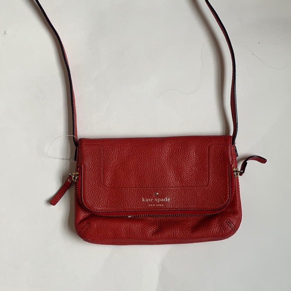 Kate Spade Red Leather Crossbody Bag